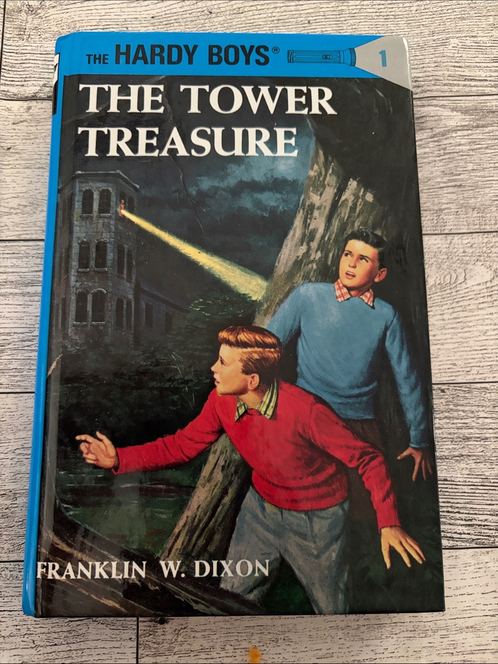1987 Vintage Hardcover Book Hardy Boys #1 The Tower Treasure Mystery Stories